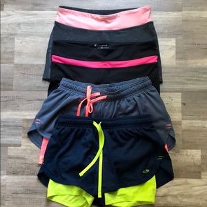 4 Champion workout shorts